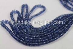 Kyanite Far Faceted Roundelle Shape Beads
